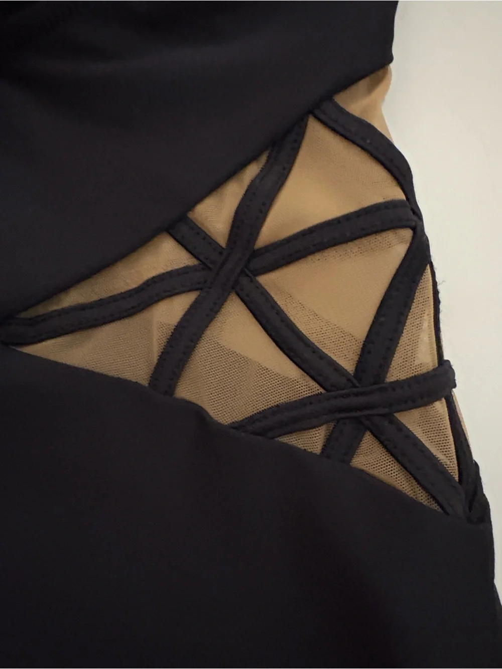 Gottex Black strappy one piece swimsuit